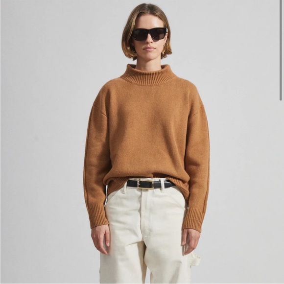 NWT paradis perdus gaspard turtleneck sweater in camel - Picture 1 of 7